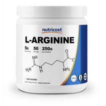 뉴트리코스트 (미국직배) 엘아르기닌 파우더 5000mg 250g Nutricost L-Arginine (250 Grams) - Pure Powder 5000mg, 1개