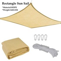 달9몰 160GSM 90% 안티 UV HDPE 그늘 그물 홈 정원 삼각형 직사각형 전망대 캐노피 차양 호텔 수영장 항해, 02 Rectangle_23 4mx5m