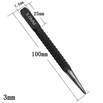 자동 센터펀치 센터 펀치 1.5mm/2mm/3mm 합금강 금속 목재 마킹 드릴링 도구 브로카스 파라 브로카 마데이라 코어 드릴용 3 개, [04] 3.0mm