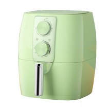 업소용튀김기 가정용 에어 쿠커 프라이어 4.5L 커스터마이즈 로고 오일 프리 상업용, [02] light green, [01] CN