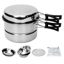 퀸센스 BOSS 스테인레스 코펠 세트 8p, 혼합색상, 10세트