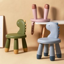 웨이팅의자 덴마크의자 수입의자 어린이 북유럽 공룡 등받이 의자 유치원 방수 pu 어린이, 초록