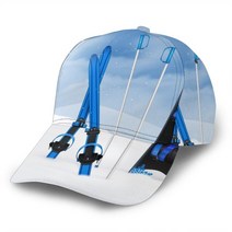 스키 폴 스노우 보드 블루 스카이 야구 모자 패션 남자 여름 아빠 남성 스포츠, [01] 싱글 사이즈, [01] Black