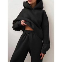 땀복 세트 트레이닝복 남자 여자 겨울 두 조각 Tracksuit Oversized 가을 바지 정장 여성 운동복 솔리드 스포츠 까마귀