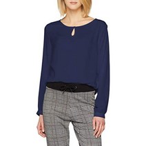 ICHI Ladies Ih Maja Ls Blouse Blue (Total Eclipse 14044) Large (메이커 사이즈 : L), 단일옵션