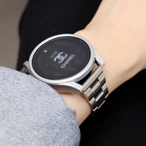 갤럭시워치5 4 3 호환 베이직 슬림 3선 메탈 스트랩 프로 클래식 액티브2 20mm 밴드 시계줄 줄질, 실버