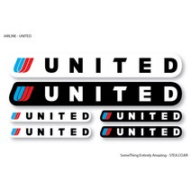 STEA 세계 항공사 로고 스티커SET 스티커, 14 UNITED