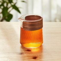 [티이야기 우드핸들컵] 공도배 주전자 내열유리 티포트 티팟 차내리는 차우리는 도구