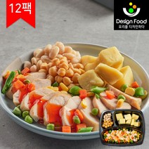 [디자인푸드]맛남주의 맛난식탁도시락 닭가슴살슬라이스&고구마큐브 6팩/12팩/18팩/24팩 냉동도시락, 12팩