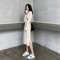보들보들 허리리본 니트 원피스