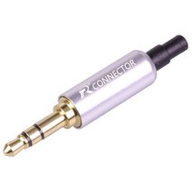 배선커넥터 전선 정리 터미널단자 테일 보호 골드 도금 3 극 플러그 3.5mm 잭 수 커넥터 이어폰 DIY 스테레오 10 개, Silver-Black Tail, 한개옵션1