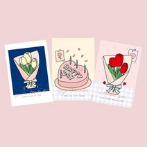 아트박스/소수러브 소수러브 기프트 카드엽서, Red tulip