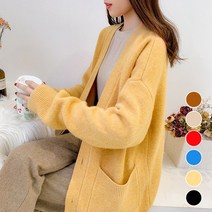 데일리 두툼한 라운드 여자 봄 여성 칼라감 롱 꽈베기 가을원피스 부드럽고 예쁜 가디건