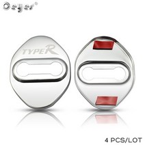 자동차부품 Ceyes-자동차 액세서리 장식 및 보호 도어 잠금 커버 케이스 혼다 Mugen 파워 타이퍼 시빅 어코, 01 For Typer Silver