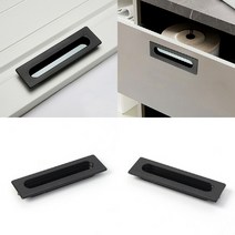 TWKL 실루엣 사각 매립형 손잡이 138X40MM 블랙