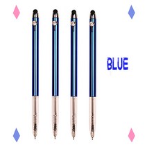 [마치]보석달린 크리스탈 UV 터치볼펜, 5개입, 블루