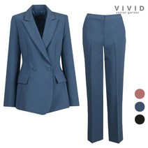 비비드 시크릿가너 VIVID SET 여성 모던 더블정장자켓+9부팬츠 정장세트