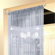 암막커튼 작은창 커튼 가림막 커튼 커튼봉 창문 커튼 door string curtain 100cmx200cm shiny tassel flash line door window