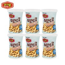L4023 머거본 알땅콩 135g 6개 아몬드/볶음땅콩/호두/견과류/브라질너트/캐슈넛/호박씨/마카다미아/국산땅콩/생땅콩, 알땅콩 135g x 6캔, 상세설명 참조