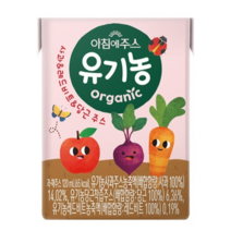아침에주스 유기농 사과 레드비트 당근 120ml 32개입 x 2박스