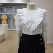[샤틴] 프릴 면 블라우스 (s212n204a)