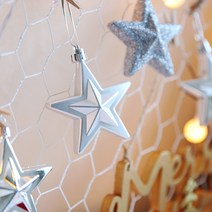 파티해오너먼트 별장식세트 6입, 실버