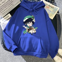 원신 애니후드티 씹덕티 후드티 Venti Impact Tracksuits 여성 Oversized Hoody Woman Kawaii 그래픽 풀오버 새 스웨터 의류