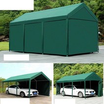 차양막 자동차 텐트 야외 창고 쉘터 천막 주차 장 차고지 전원 주택 코스트코 공사 자바라 그늘막, 5.3x2.8 4면