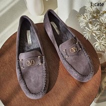 엘케이트 LCATE 여자 로퍼 LGE200 여성 낮은굽 털안감 스웨이드 슈즈