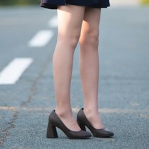 슈벅 수제화 미들 펌프스 힐 8cm