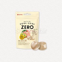 롯데 제로 후르츠 젤리 52g 무설탕 복숭아 키위맛, 단품