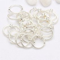 10PCS 반제품 액세서리 재료 금속 링 비딩 DIY 목걸이 팔찌 귀걸이, 실버보색, 11mm