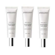 화사한 물광 톤업 민낯선크림 SPF50+ PA++++ 3중기능성 50ml 3개 엑소셀스템 브라이트닝선크림
