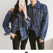 JP423 커플 청자켓 남여공용 데님 점퍼 자켓 재킷 아우터 상의 시밀러룩