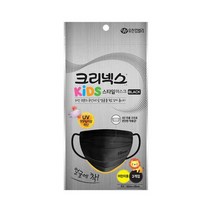 크리넥스 키즈 스타일마스크 블랙 어린이용, 3매입, 5개, 블랙3p