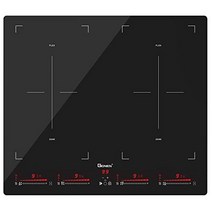 독일 수입 인덕션 플렉스 존이있는 GIONIEN 4구 인덕션 올프리존 호브 60cm 내장 전기 호브 4 개의 화구 인덕션 핫 플레이트 터치 컨트롤 플렉스 존 기술 7200W 32A
