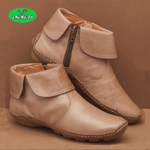 SHENGBO가을 겨울 빅사이즈 앵클부츠 여성 라운드 사이드 지퍼 스티치 첼시 부츠001QDR111866