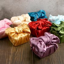 선물답례품전달포장 공단컬러실크천꾸러미 전통고급보자기, 분홍색/중