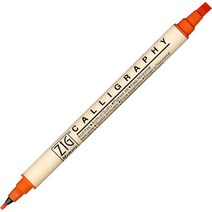 ZIG 캘리그라피 MS-3400 낱개, PURE ORANGE