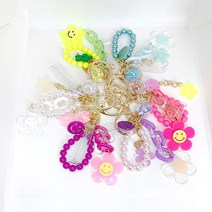 셀러허브 패션 [핸드메이드] 스마일 위러브 키링백참, White