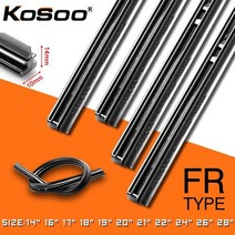와이퍼고무교체 KOSOO 1PCS 자동차 와이퍼 블레이드 삽입 천연 고무 스트립 10mm 1416171819202122242628 앞 유리 FR 닦아 자동차 와이퍼재생 48, 21인치 525mm