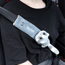 감성충만 운전 드라이빙 귀여운 동물 캐릭터 인형 안전벨트 커버 쿠션 차량 안전용품, 곰