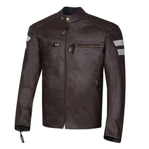 새로운 AXE 남성용 가죽 재킷 오토바이 CE 아머 바이커 스트리트 크루저 세이프티 M, XX-Large, Chocolate Brown