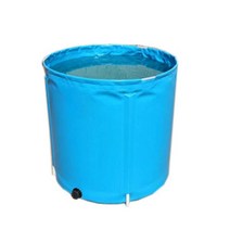 빗물 받이 물 저장통 캠핑용 농사용 대용량 물통 말통, 하늘색 직경 0.6m 높이 0.8m  2