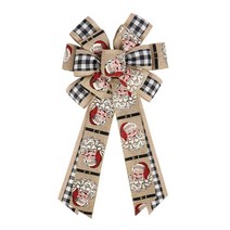 크리스마스 트리 보우 탑퍼 홀리데이 가든 웨딩 파티용 실내 장식 야외 요정 새틴 새해 용품, E모델