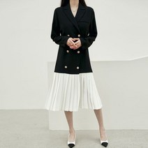 모노앳디 마티니 카라넥 더블 버튼 원피스