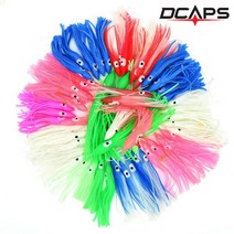 [캡스] 야광 꼴뚜기 50개입 9cm 웜 루어 대구 문어 축광채비, 장축광레드투톤펄, 50개