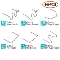 레이저용접기 소형용접기 1200pcs 핫 스테이플러 스테이플 자동차 범퍼 플라스틱 수리 기계 용접기 용접 웨이브 도구 키트 자동차에 대 한, [01] 600 pcs
