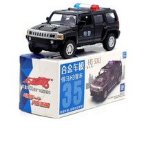 포르쉐모형 다이캐스트 장난감 모델 1:43 도요타 포드 폭스 바겐 현대 SUV 스포츠 레이싱 카 풀 백 도어 개방형 컬렉션 선물 매치 박스, 험머 H3 경찰