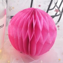 파티 연회장 테이블데코 핑크 종이꽃볼5P 행사 공모양모빌 페이퍼벌룬 생일